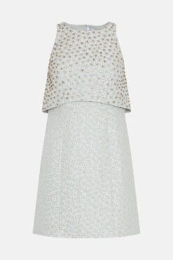 Coast Overlay Embellished Jacquard Mini Dress -Simply Feminine Shop bcc02587 pale20blue xl 3