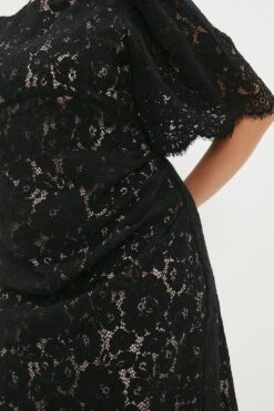 Coast Plus Size Lace Flare Sleeve Pencil Dress 7 Coast Plus Size Lace Flare Sleeve Pencil Dress -Simply Feminine Shop bcc02709 black nude xl 1