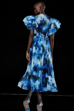 Coast Mega Ruffle Plunge Full Skirted Dress -Simply Feminine Shop bcc02786 multi xl 2