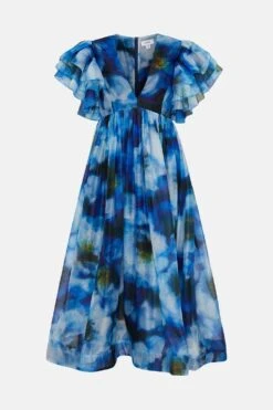 Coast Mega Ruffle Plunge Full Skirted Dress -Simply Feminine Shop bcc02786 multi xl 3