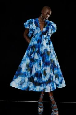 Coast Mega Ruffle Plunge Full Skirted Dress -Simply Feminine Shop bcc02786 multi xl 4