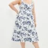 Coast Plus Size Premium Jacquard Corset Midi Dress​ -Simply Feminine Shop bcc02809 blue xl