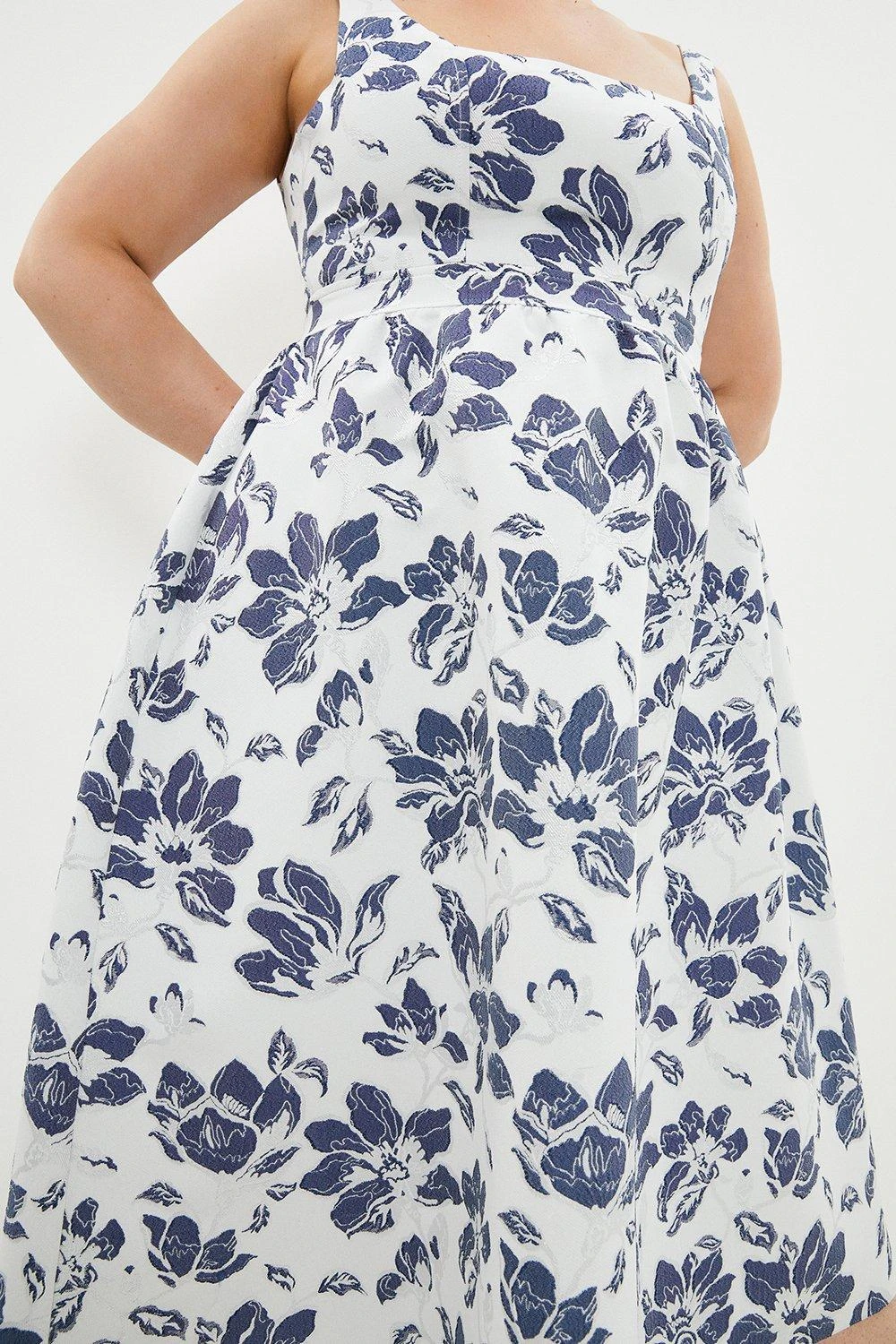 Coast Plus Size Premium Jacquard Corset Midi Dress 4 Coast Plus Size Premium Jacquard Corset Midi Dress - Image 2