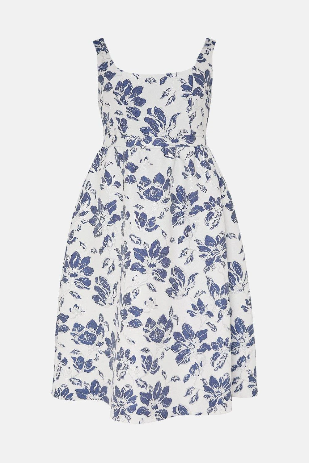 Coast Plus Size Premium Jacquard Corset Midi Dress 6 Coast Plus Size Premium Jacquard Corset Midi Dress - Image 4