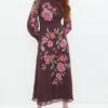 Coast Alexandra Gallagher Floral Embroidered Midi Dress 1 Coast Alexandra Gallagher Floral Embroidered Midi Dress -Simply Feminine Shop bcc02861 merlot xl