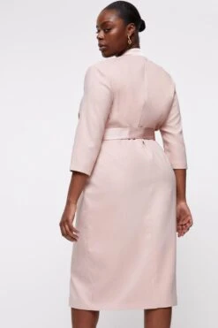 Coast Plus Size Premium Notch Neck Wrap Dress -Simply Feminine Shop bcc02869 blush xl 2