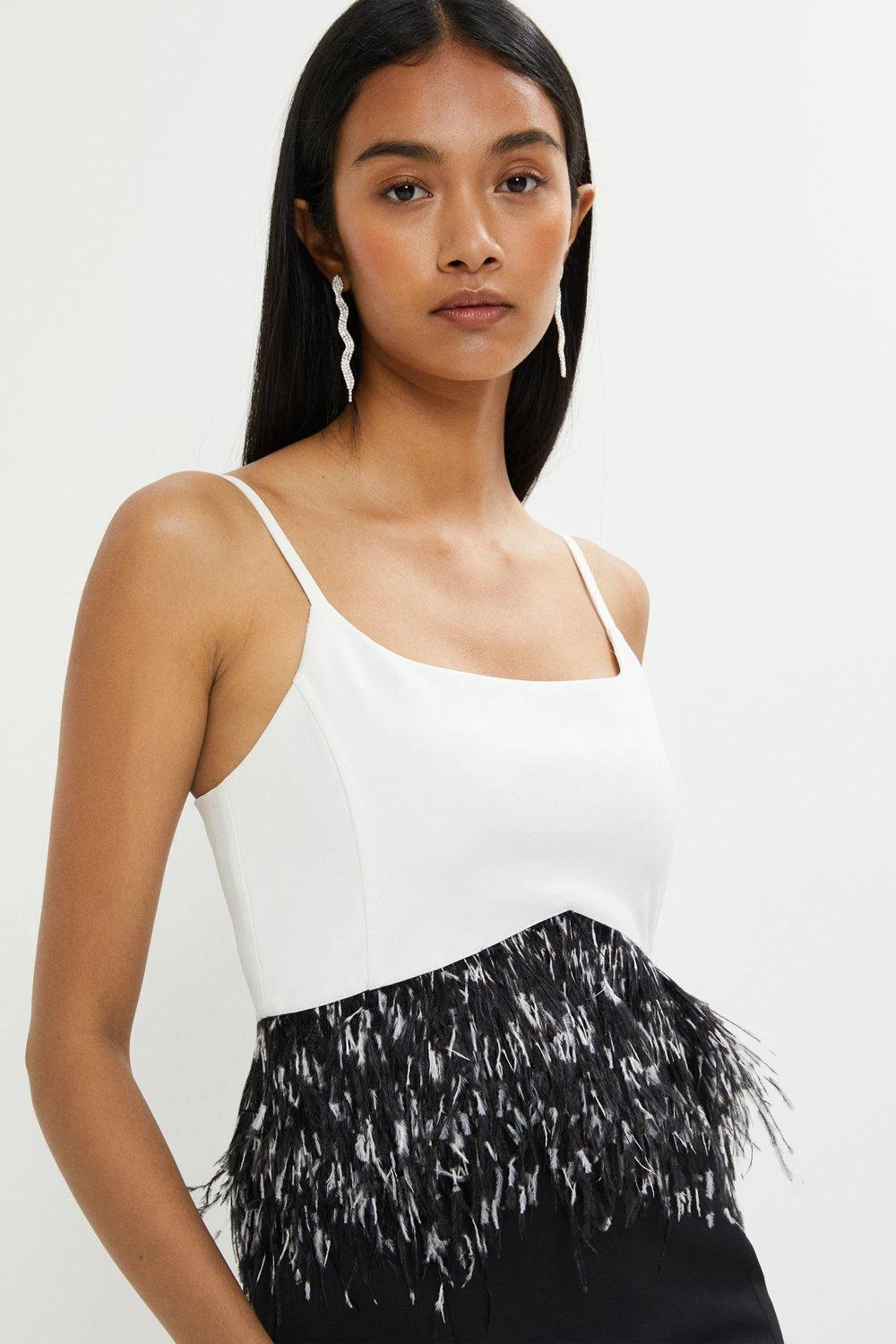 Coast Premium Feather Trim Mini Dress 4 Coast Premium Feather Trim Mini Dress - Image 2