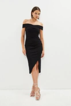 Coast Cross Front Bardot Pencil Dress