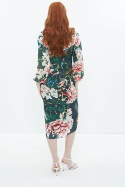 Coast Alexandra Gallagher High Neck Midi Dress 8 Coast Alexandra Gallagher High Neck Midi Dress -Simply Feminine Shop bcc02941 multi xl 2