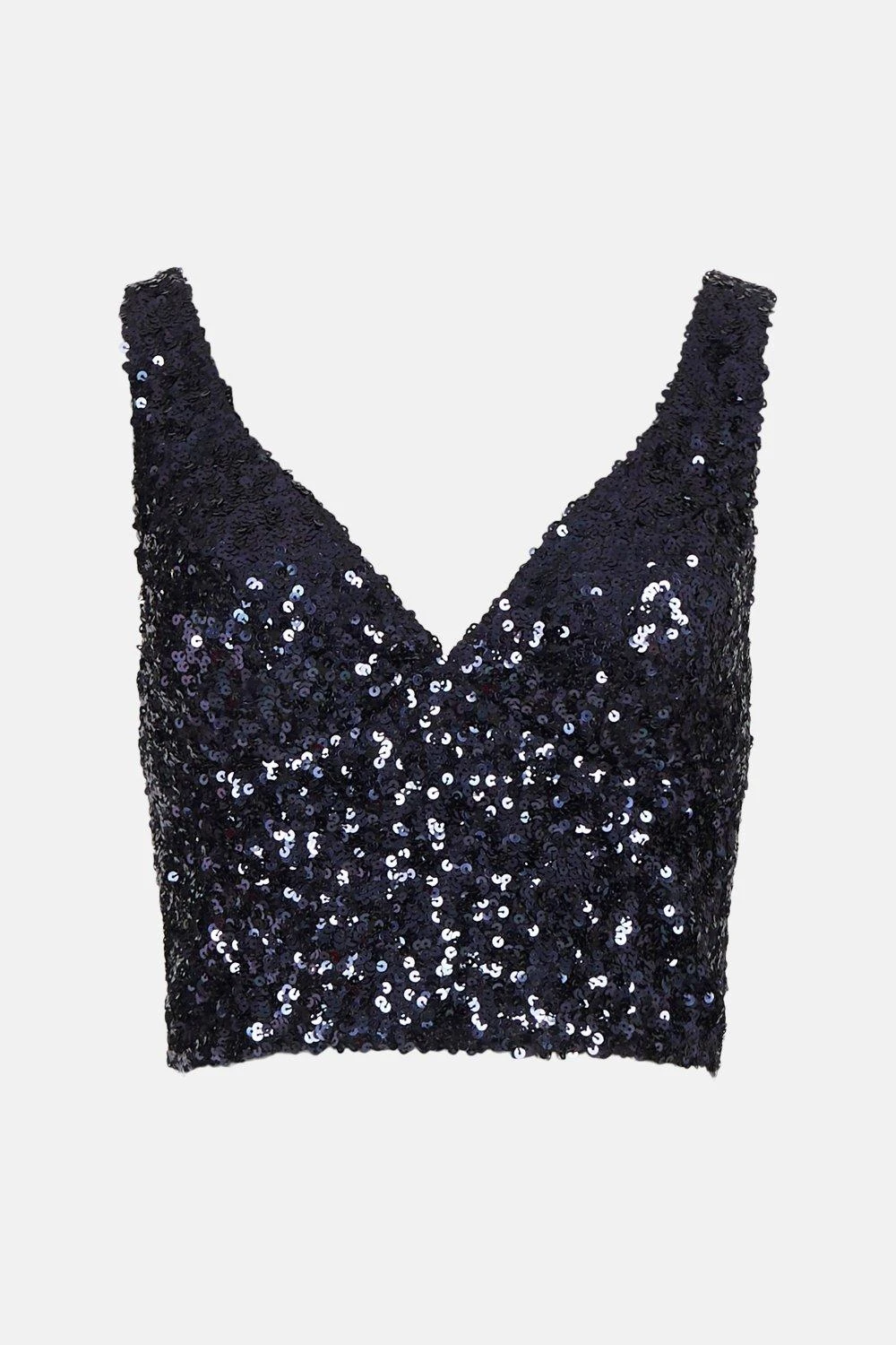 Coast Petite Sequin V Neck Bustier Top 6 Coast Petite Sequin V Neck Bustier Top - Image 4