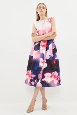 Coast Peony Full Skirted Structured Dress