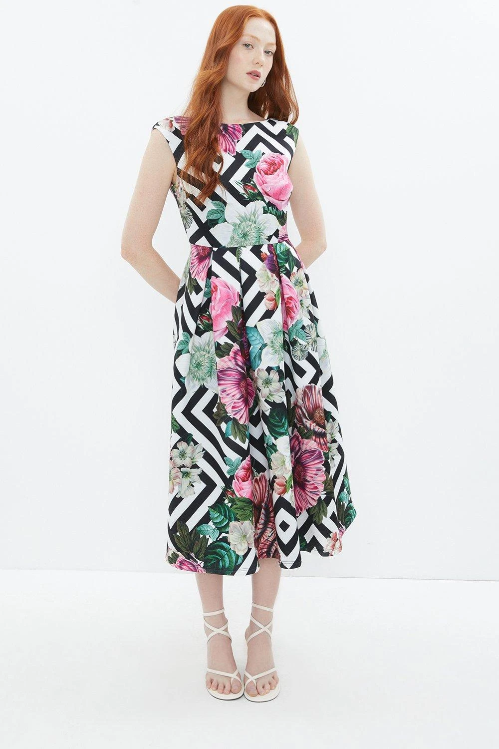 Coast Alex Gallagher Placement Print Full Skirt Dre 3 Coast Alex Gallagher Placement Print Full Skirt Dre