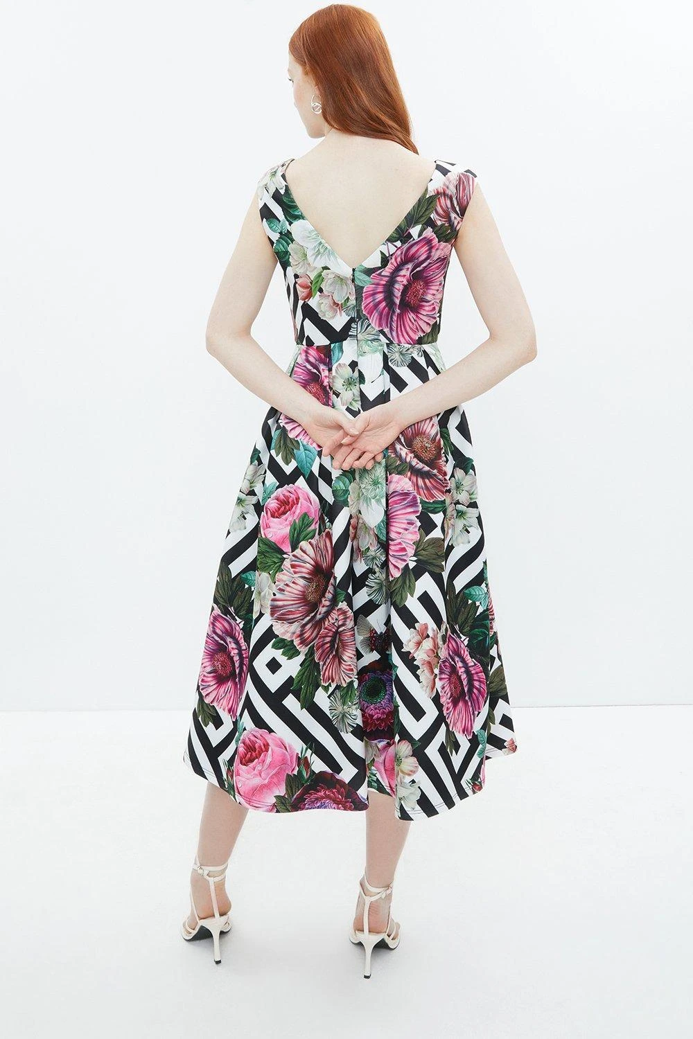 Coast Alex Gallagher Placement Print Full Skirt Dre 5 Coast Alex Gallagher Placement Print Full Skirt Dre - Image 3