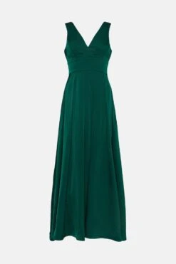 Coast Petite Full Skirted Satin Maxi Dress 9 Coast Petite Full Skirted Satin Maxi Dress -Simply Feminine Shop bcc03126 forest xl 3