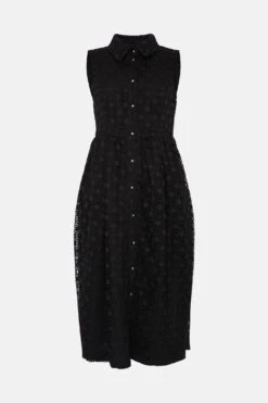 Coast Lace Midi Shirt Dress -Simply Feminine Shop bcc03179 black xl 3