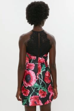 Coast Lace Back Twill Mini Dress -Simply Feminine Shop bcc03203 black xl 2