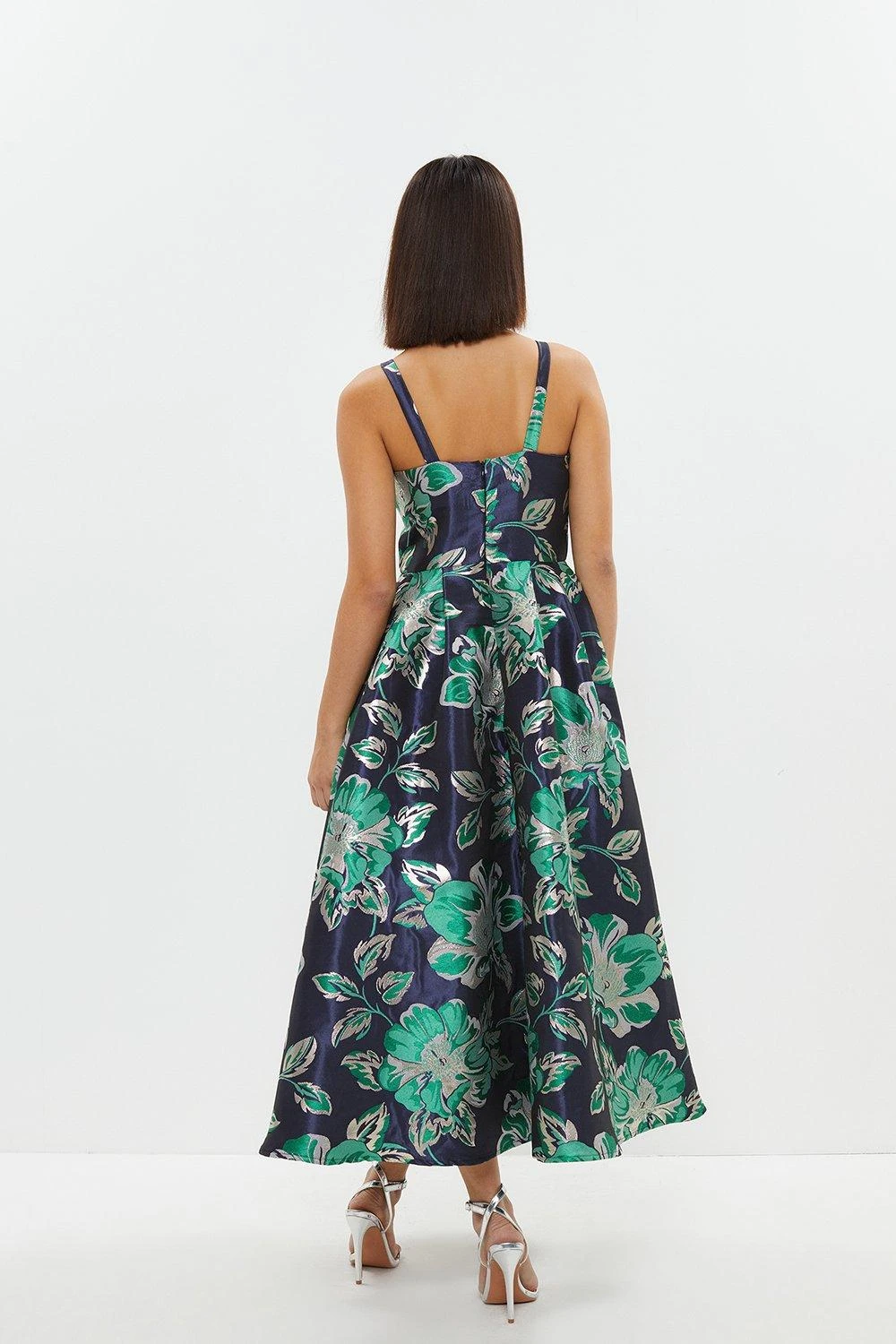 Coast Petite Jacquard Midi Dress With Satin Top 5 Coast Petite Jacquard Midi Dress With Satin Top - Image 3