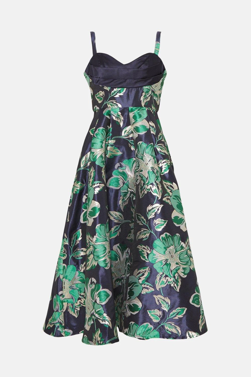 Coast Petite Jacquard Midi Dress With Satin Top 6 Coast Petite Jacquard Midi Dress With Satin Top - Image 4