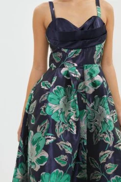 Coast Petite Jacquard Midi Dress With Satin Top 11 Coast Petite Jacquard Midi Dress With Satin Top -Simply Feminine Shop bcc03286 navy xl 4