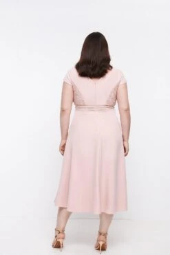 Coast Plus Size Lace Dress With Circular Skirt -Simply Feminine Shop bcc03296 blush xl 2