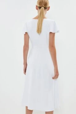 Coast Tie Waist Midi Dress -Simply Feminine Shop bcc03299 white xl 2