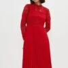 Coast Petite Sleeved Lace High Neck Pleated Dress -Simply Feminine Shop bcc03303 red xl
