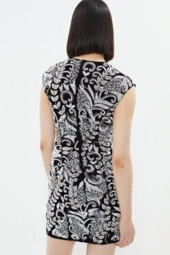 Coast V Neck Hand Embellished Mini Dress 8 Coast V Neck Hand Embellished Mini Dress -Simply Feminine Shop bcc03415 black xl 2