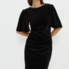 Coast Petite Velvet Flare Sleeve Sculpting Dress 1 Coast Petite Velvet Flare Sleeve Sculpting Dress -Simply Feminine Shop bcc03427 black xl