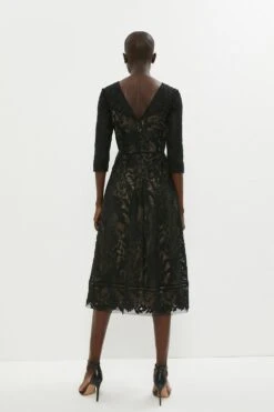 Coast Midi Dress In Lace With Sweetheart Bust -Simply Feminine Shop bcc03432 black xl 2