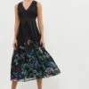 Coast Petite V Neck Tipped Organza Midi Dress 1 Coast Petite V Neck Tipped Organza Midi Dress -Simply Feminine Shop bcc03450 black xl