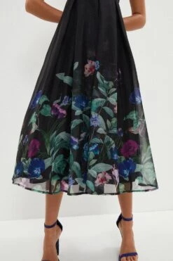 Coast Petite V Neck Tipped Organza Midi Dress 7 Coast Petite V Neck Tipped Organza Midi Dress -Simply Feminine Shop bcc03450 black xl 1