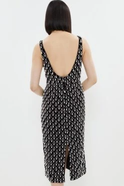 Coast Premium Midi Dress In Pearl Embellishment -Simply Feminine Shop bcc03466 black xl 2