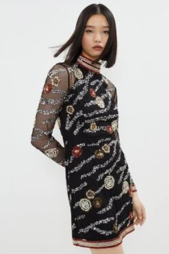 Coast Mini Dress With Hand Embellished Flowers​