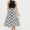 Coast Petite 2 In 1jacquard Spot Skirt Dress