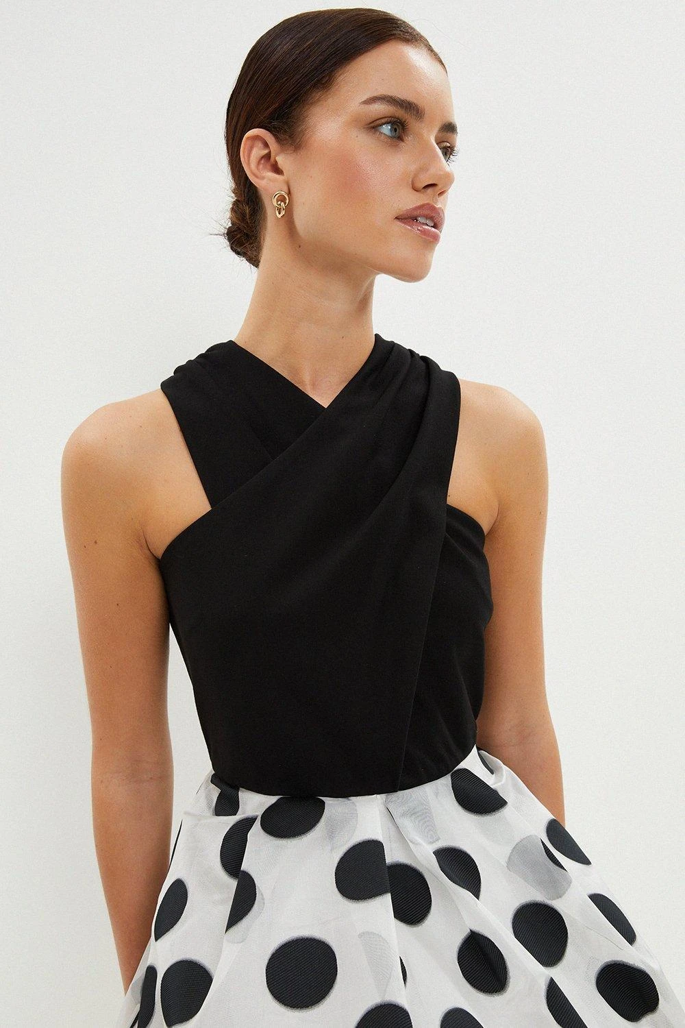 Coast Petite 2 In 1jacquard Spot Skirt Dress 4 Coast Petite 2 In 1jacquard Spot Skirt Dress - Image 2