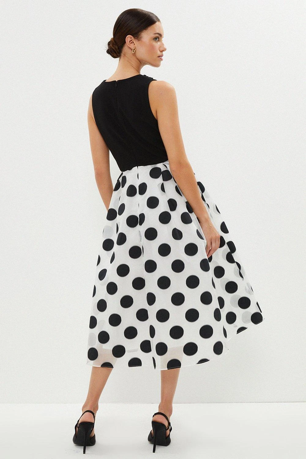 Coast Petite 2 In 1jacquard Spot Skirt Dress 5 Coast Petite 2 In 1jacquard Spot Skirt Dress - Image 3