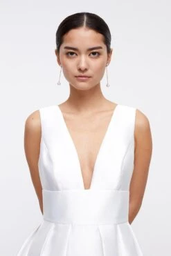 Coast Petite Structured Deep V Full Maxi Dress​ -Simply Feminine Shop bcc03495 ivory xl 1