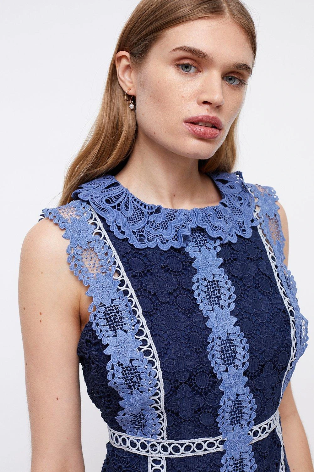 Coast Placement Lace Mini Dress With Collar 4 Coast Placement Lace Mini Dress With Collar - Image 2