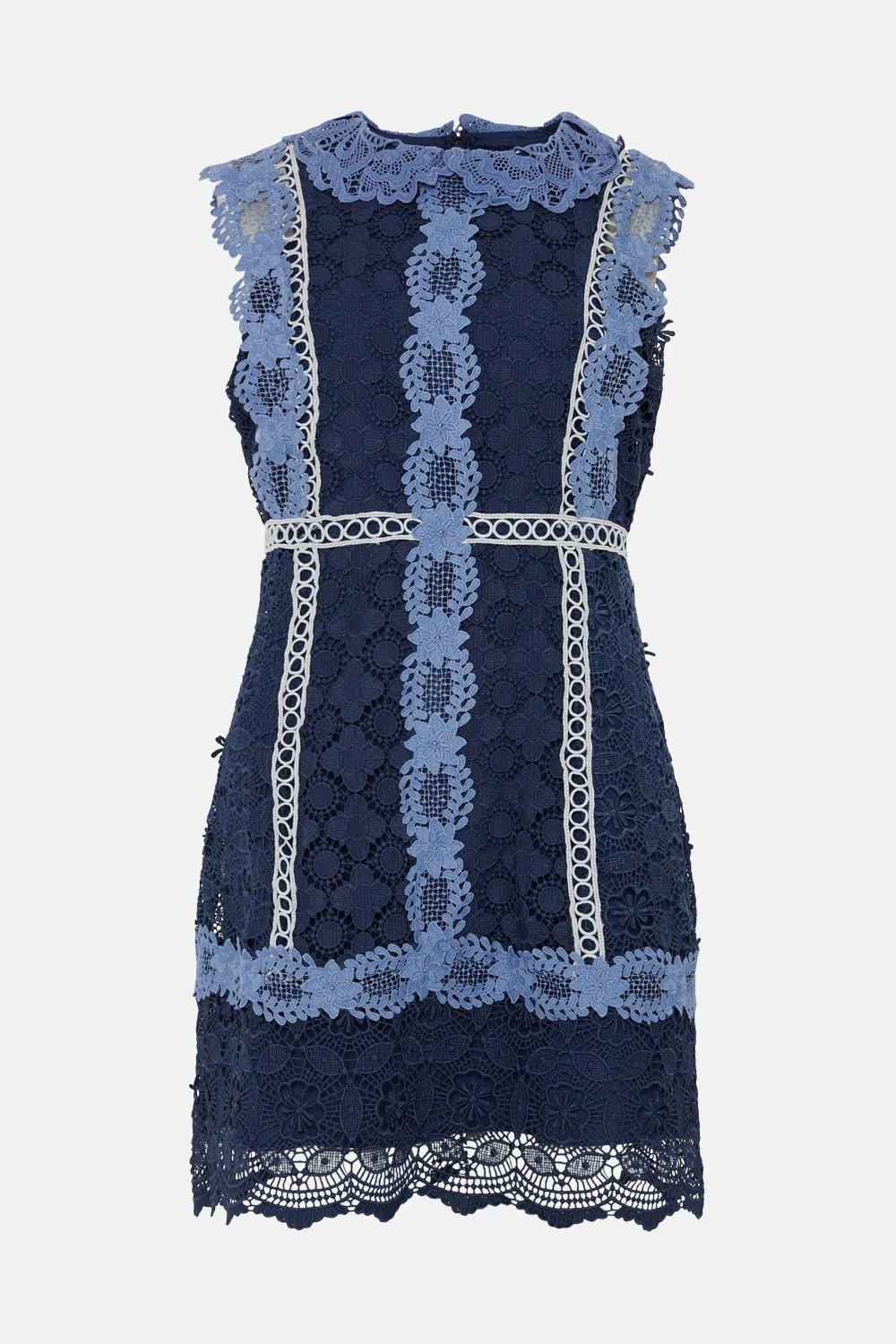 Coast Placement Lace Mini Dress With Collar 6 Coast Placement Lace Mini Dress With Collar - Image 4