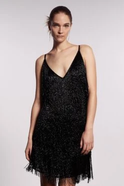 Coast Beaded Fringe Mini Dress