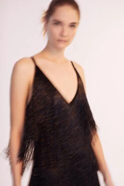 Coast Beaded Fringe Mini Dress -Simply Feminine Shop bcc03514 black xl 4