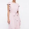 Coast Petite Ruffle Shoulder Tie Waist Dress -Simply Feminine Shop bcc03524 blush xl