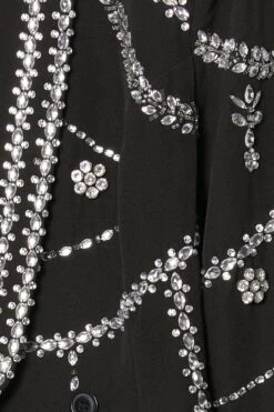 Coast Premium Long Sleeve Tux Dress With Hand Beade -Simply Feminine Shop bcc03545 black xl 6