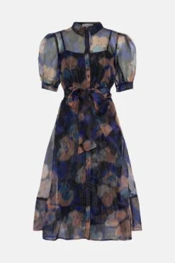 Coast Organza Shirt Dress 9 Coast Organza Shirt Dress -Simply Feminine Shop bcc03561 blue xl 3