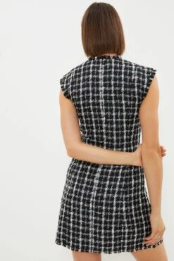 Coast Cap Sleeve Tweed Structured Mini Dress -Simply Feminine Shop bcc03586 mono xl 2