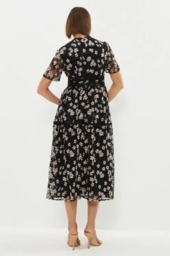 Coast Midi Mesh Dress With Buttons -Simply Feminine Shop bcc03612 black xl 2