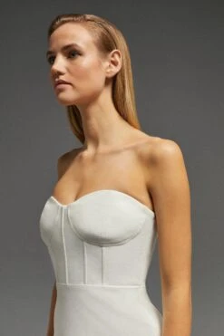 Coast Petite Corset Detail Midi Dress -Simply Feminine Shop bcc03648 ivory xl 4