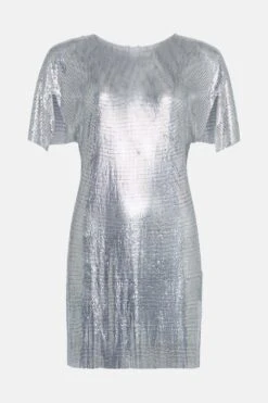 Coast Chainmail Mini Dress -Simply Feminine Shop bcc03659 silver xl 3