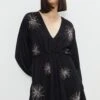 Coast Starburst Beadwork Viscose Mini Dress 2 Coast Starburst Beadwork Viscose Mini Dress -Simply Feminine Shop bcc03728 black xl