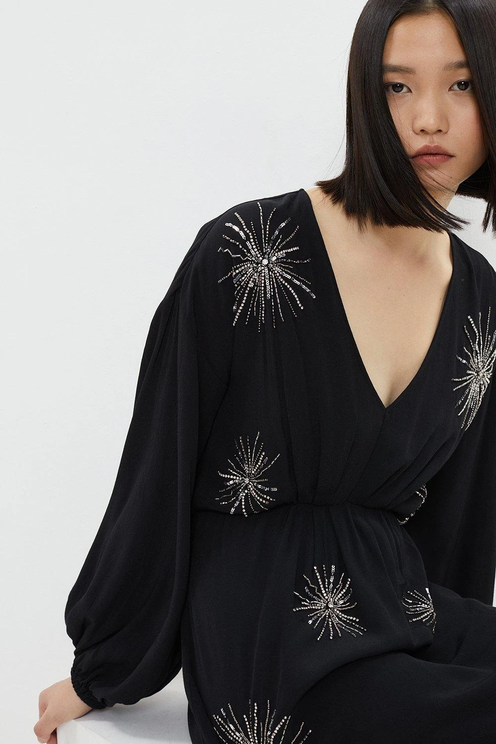 Coast Starburst Beadwork Viscose Mini Dress 4 Coast Starburst Beadwork Viscose Mini Dress - Image 2